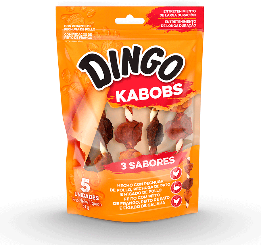 Petisco Kadi Kabob 3 Sabores para Cães - 5 Unidades