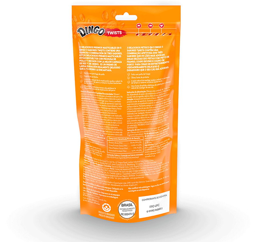 Petisco Kadi Twists 3 Sabores para Cães - 5 Unidades