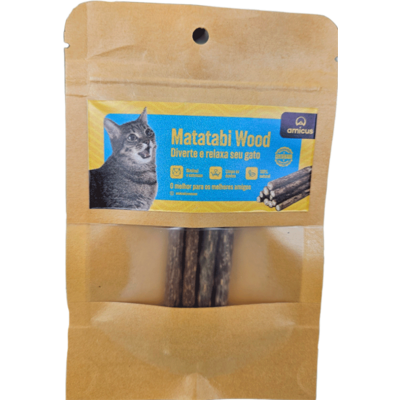 Brinquedo Varinha Matatabi Amicus Wood para Gatos