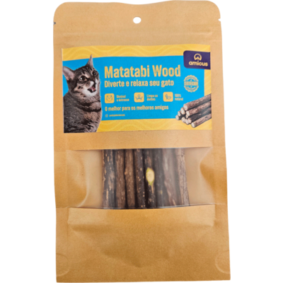 Brinquedo Varinha Matatabi Amicus Wood para Gatos