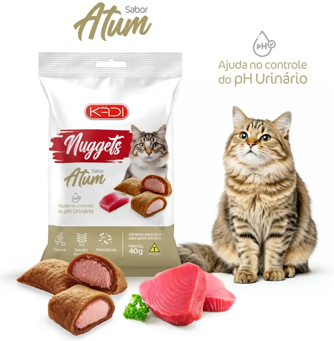 Snack Kadi Nuggets Sabor Atum para Gatos - 40g