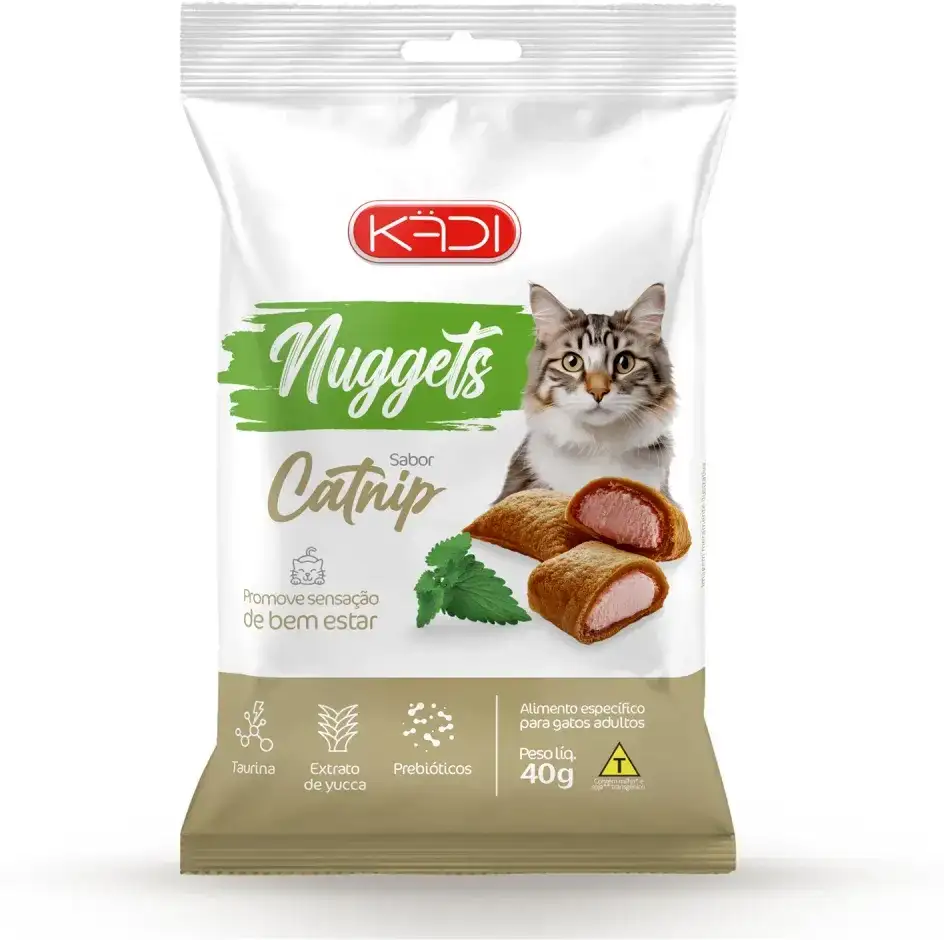 Snack Kadi Nuggets Sabor Catnip para Gatos - 40g