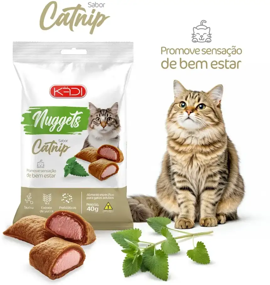 Snack Kadi Nuggets Sabor Catnip para Gatos - 40g