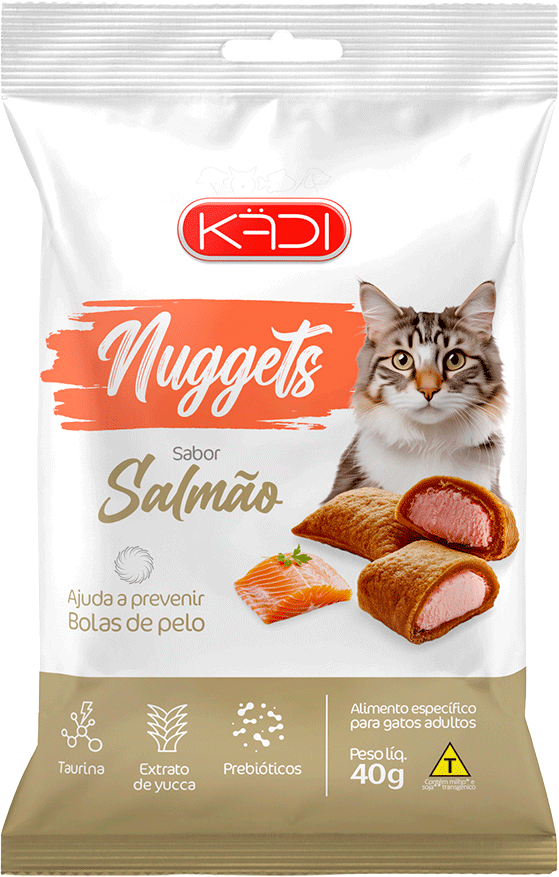 Snack Kadi Nuggets Sabor Salmão para Gatos - 40g
