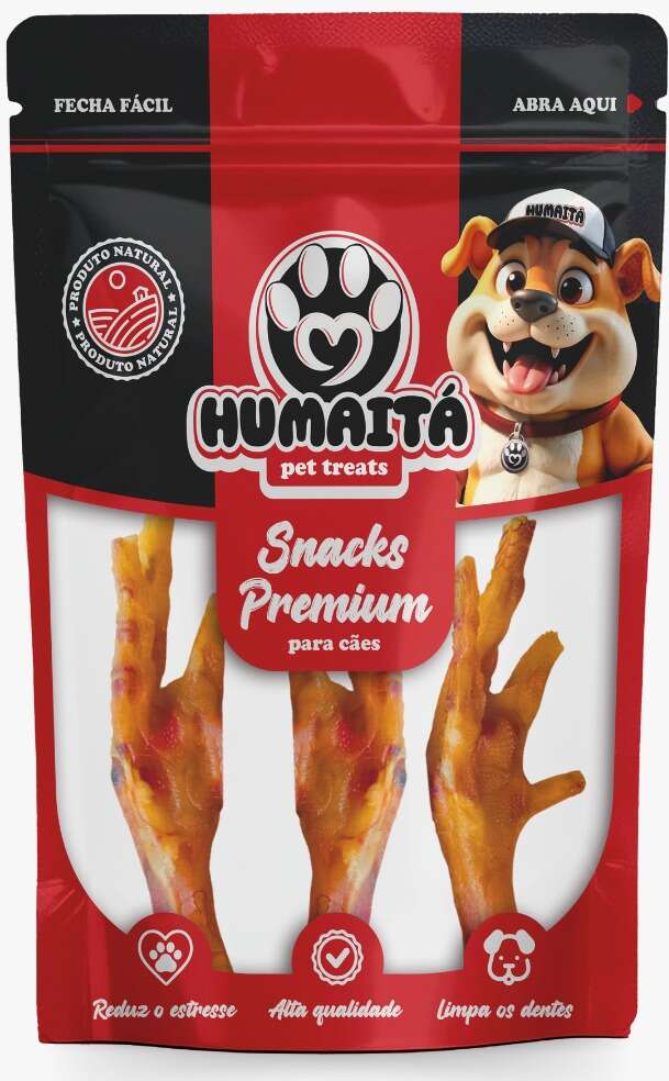 Snack Natural Humaitá Pé de Galinha para Cães - 3 Unidades
