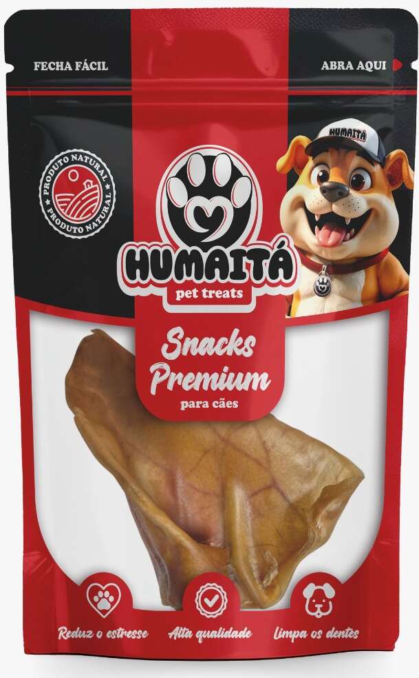 Snack Natural Humaitá Orelha Suína para Cães - 1 Unidade