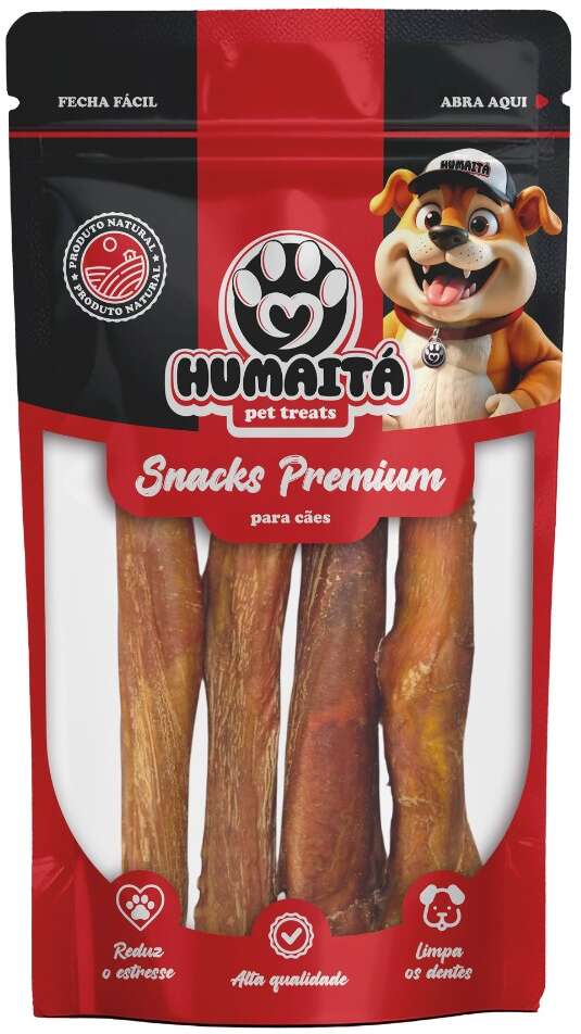 Snack Natural Humaitá Capa de Vergalho Bovino para Cães - 4 Unidades