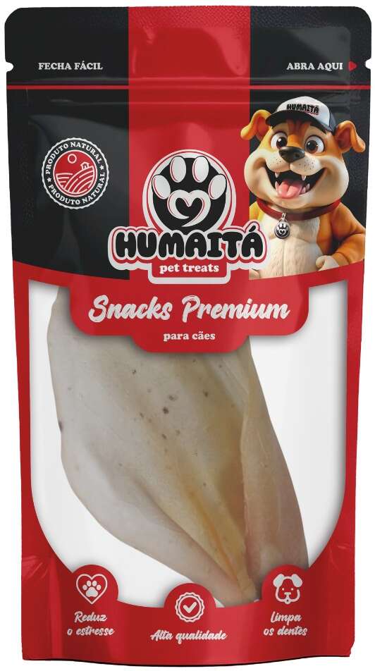 Snack Natural Humaitá Orelha Bovino para Cães - 1 Unidade