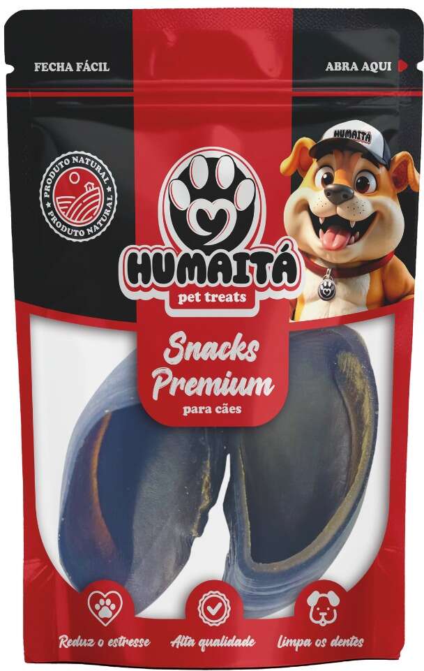 Snack Natural Humaitá Casco Bovino 3" para Cães - 2 Unidades
