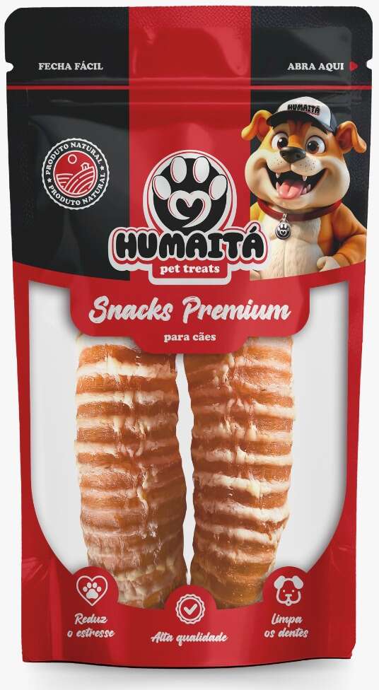Snack Natural Humaitá Traquéia Bovina 6" para Cães - 2 Unidades