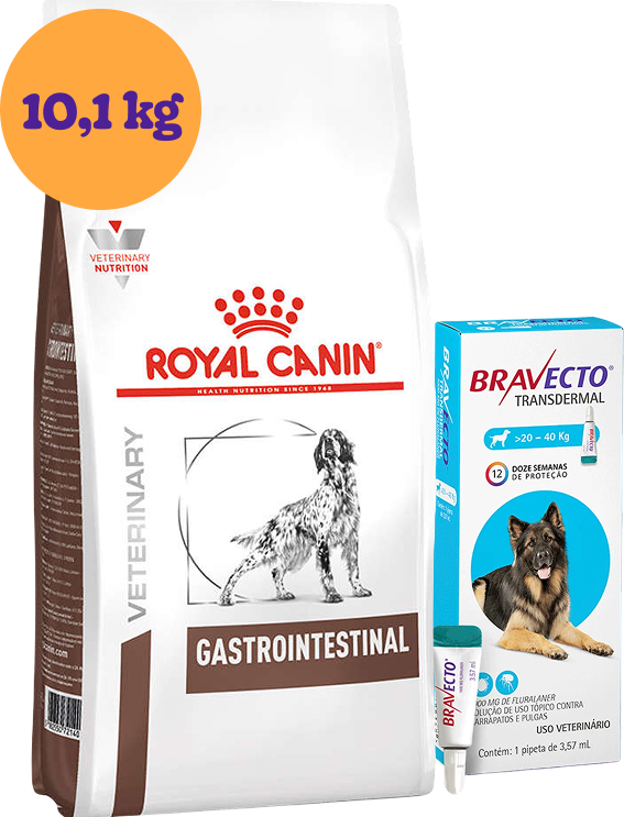 Kit Ração Royal Canin Gastro Intestinal Low Fat para Cães Adultos 10,1Kg KIT - KIT