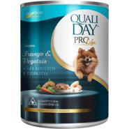 Ração Úmida Qualiday Prolife Sabor Frango e Vegetais para Cães Adultos de Raças Pequenas - 370g