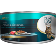 Ração Úmida Qualiday Prolife Sabor Atum e Sardinha para Gatos Adultos - 156g