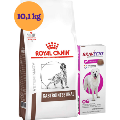 “Kit Ração Royal Canin Gastro Intestinal Low Fat para Cães Adultos 10,1 Kg - KIT