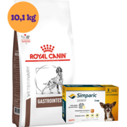 Kit Ração Royal Canin Gastro Intestinal Low Fat 10,1kg para Cães Adultos e Antipulgas Simparic 5mg - KIT