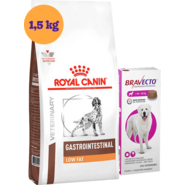 "Kit Ração Royal Canin Gastro Intestinal Low Fat para Cães Adultos 1,5Kg - KIT