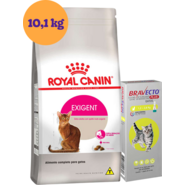 Kit Ração Royal Canin Exigent Gatos Adultos 10,1Kg e Antipulgas Bravecto Transdermal Gatos 1,2 a 2,8Kg - KIT