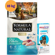 .KIT Ração Fórmula Natural Super Premium Frango para Cães Filhotes15Kg + Antipulgas Bravecto 1000mg 20-40Kg KIT - KIT