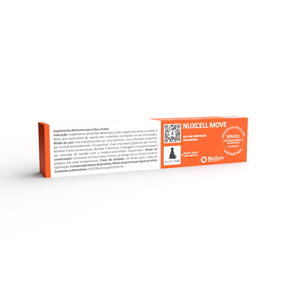 Suplemento Alimentar BioSyn Nuxcell Move para Cães e Gatos - 2 g