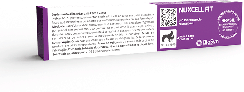 Suplemento Alimentar BioSyn Nuxcell Fit para Cães e Gatos - 2 g