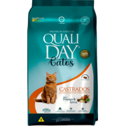 Ração Seca Qualiday Sabor Frango para Gatos Castrados - 2,5Kg