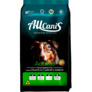 Ração Seca AllCanis Sabor Frango Carne e Arroz para Cães Adultos - 10,1Kg