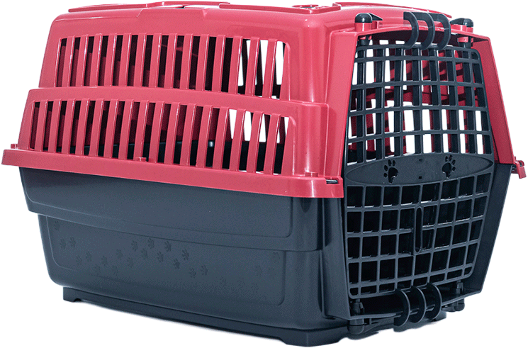 Caixa de Transporte Pet Injet Love Travel New Vermelho para Cães - Tam. G