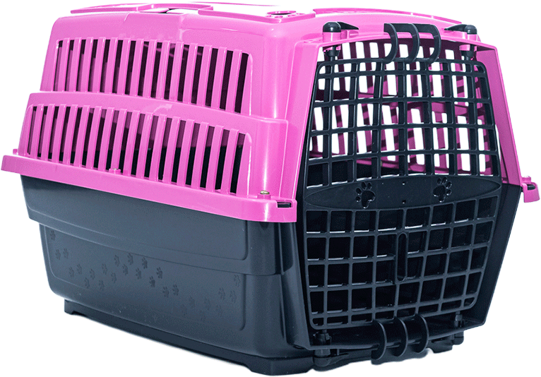 Caixa de Transporte Pet Injet Love Travel New Rosa para Cães - Tam. G