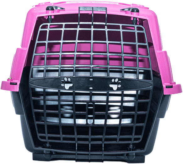Caixa de Transporte Pet Injet Love Travel New Rosa para Cães - Tam. G