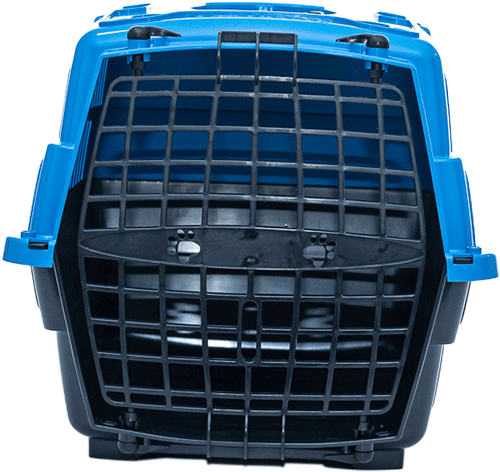 Caixa de Transporte Pet Injet Love Travel New Azul para Cães - Tam. G