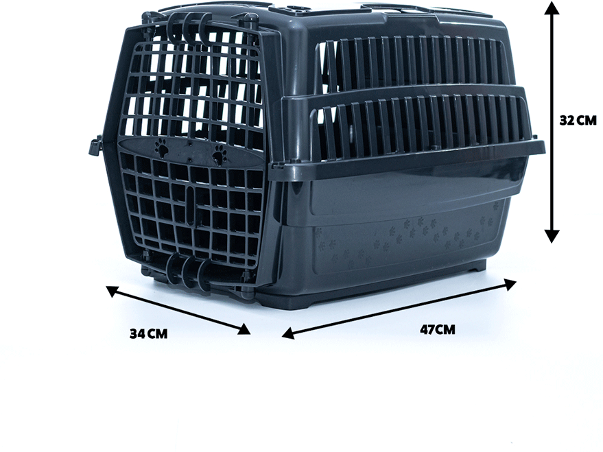 Caixa de Transporte Pet Injet Love Travel New Preto para Cães - Tam. M