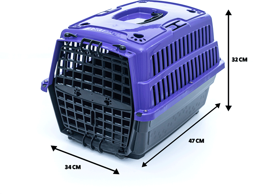 Caixa de Transporte Pet Injet Love Travel New Lilás para Cães - Tam. M