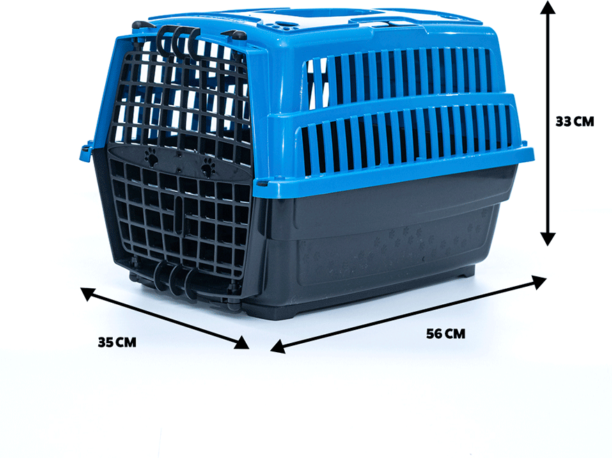 Caixa de Transporte Pet Injet Love Travel New Azul para Cães - Tam. G
