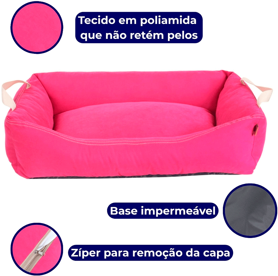 Cama Pickorruchos Supreme Pink para Cães e Gatos - Tam. P