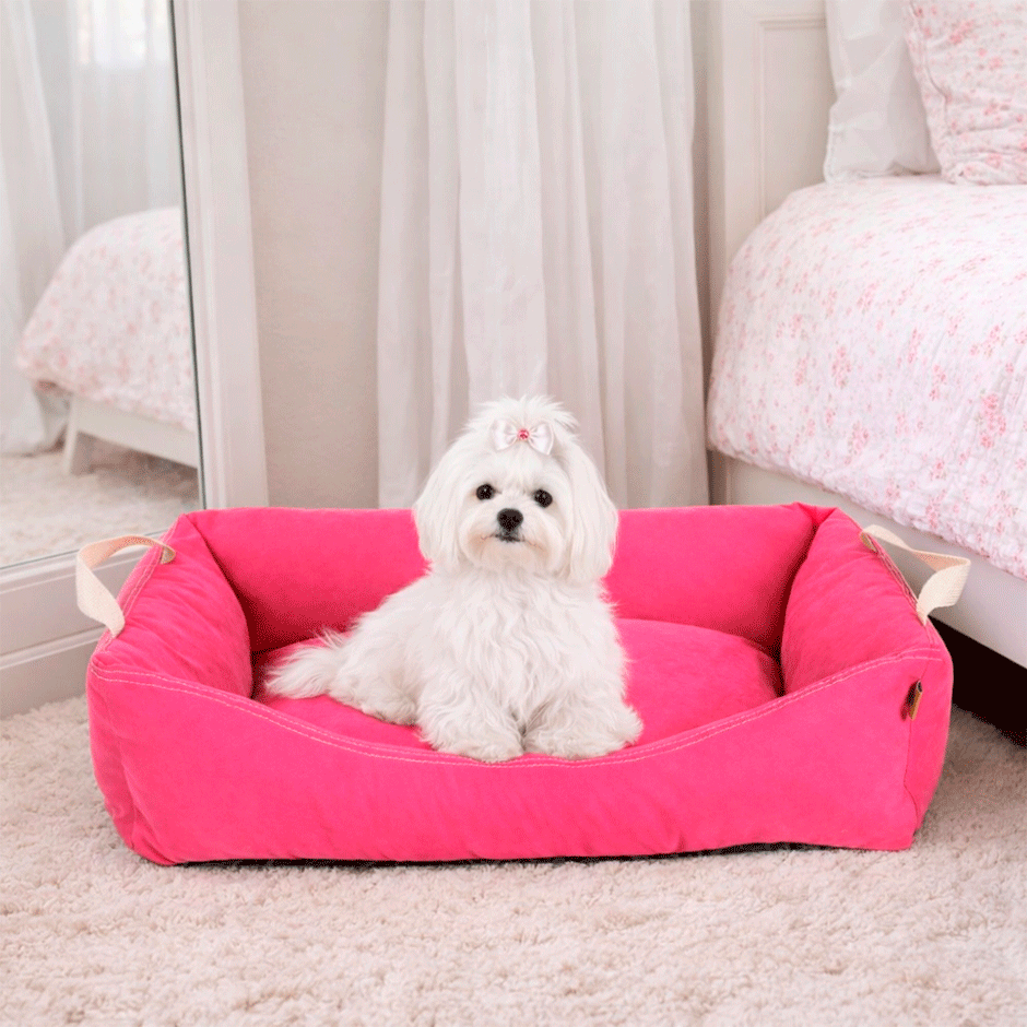Cama Pickorruchos Supreme Pink para Cães e Gatos - Tam. M