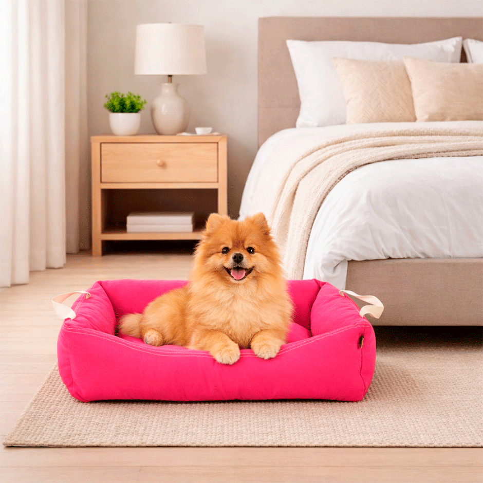 Cama Pickorruchos Supreme Pink para Cães e Gatos - Tam. P