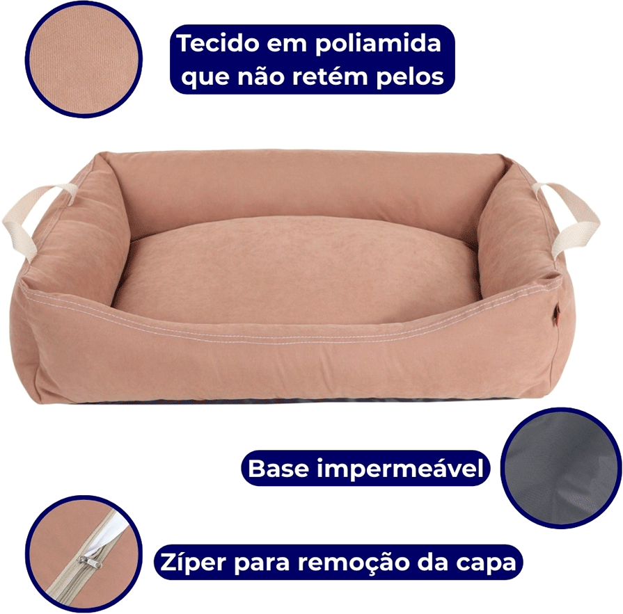 Cama Pickorruchos Supreme Cappuccino para Cães e Gatos - Tam. P