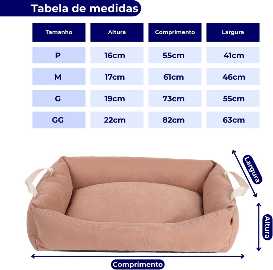 Cama Pickorruchos Supreme Cappuccino para Cães e Gatos - Tam. P