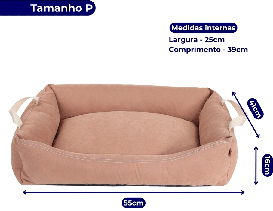 Cama Pickorruchos Supreme Cappuccino para Cães e Gatos - Tam. P