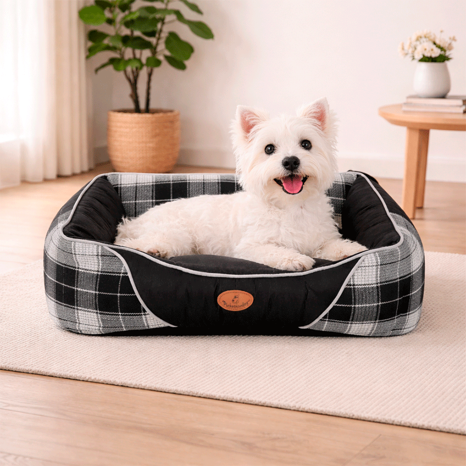 Cama Pickorruchos Escocesa Black para Cães e Gatos - Tam. GG
