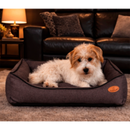 Cama Pickorruchos Linho Rusticc Havana para Cães e Gatos - Tam. M