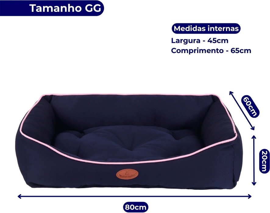 Cama Pickorruchos Super Soft Rosa para Cães e Gatos - Tam. GG
