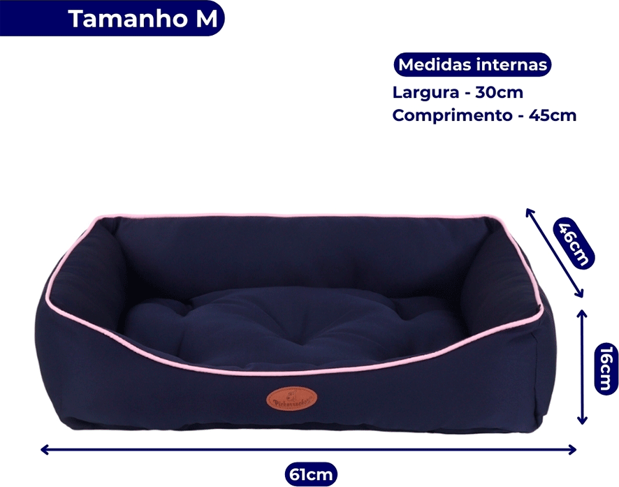 Cama Pickorruchos Super Soft Rosa para Cães e Gatos - Tam. M