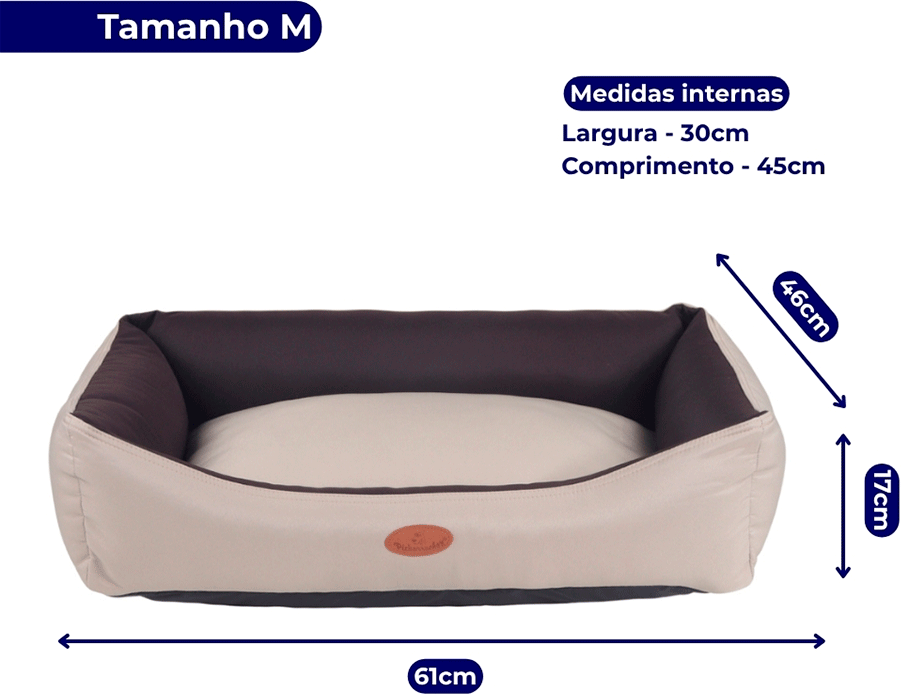 Cama Pickorruchos Elegance para Cães e Gatos - Tam. M
