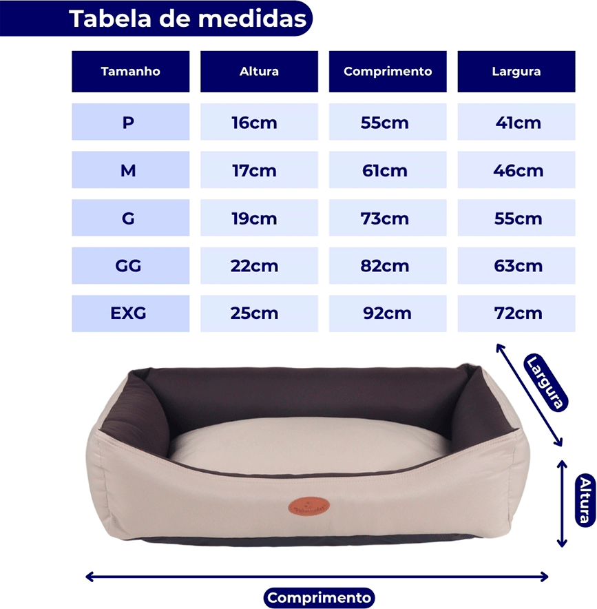 Cama Pickorruchos Elegance para Cães e Gatos - Tam. M