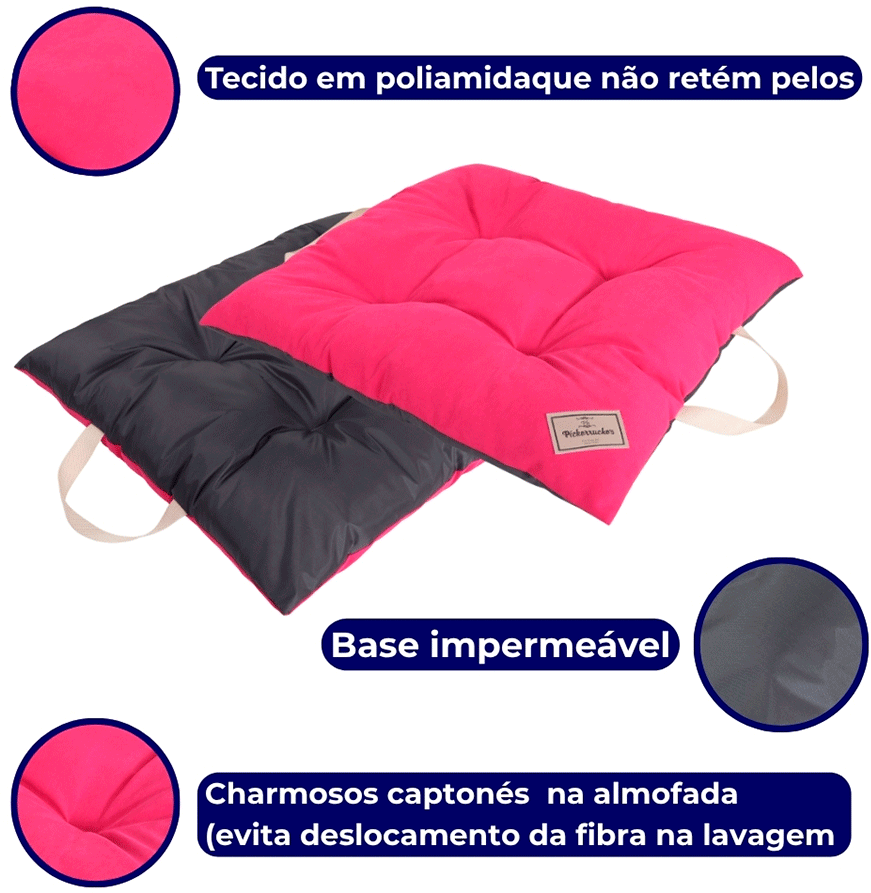 Almofada Pickorruchos Supreme Pink para Cães e Gatos - Tam. M