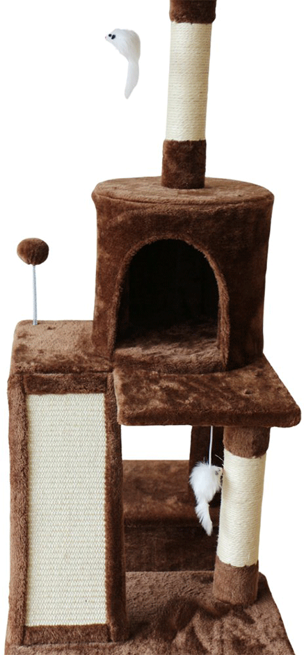 Brinquedo Arranhador Chalesco 4 Andares com Rampa e Cama - Tam. Único