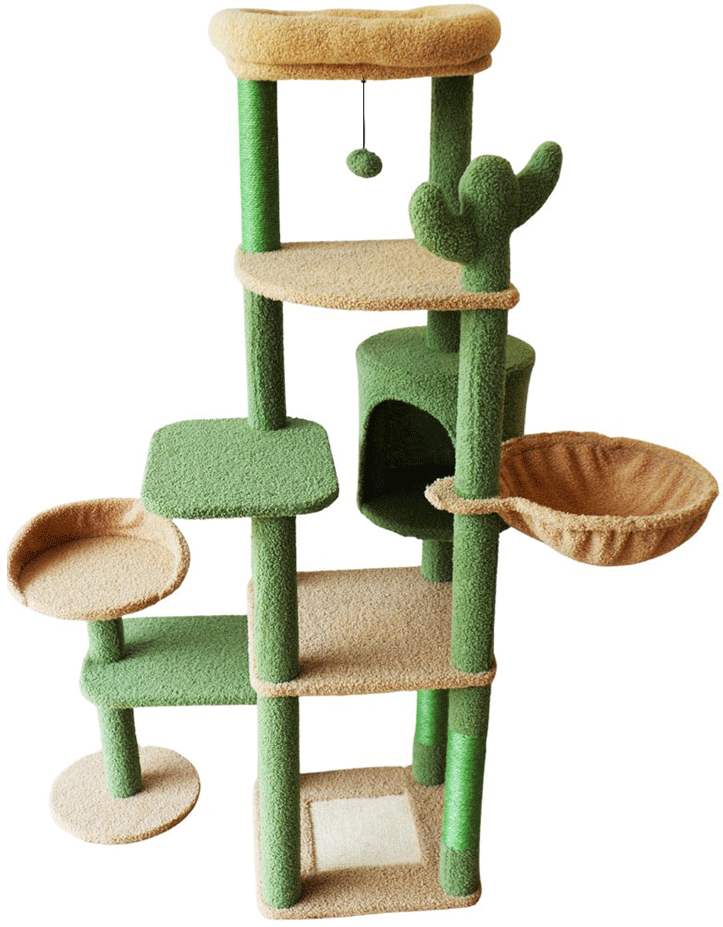 Brinquedo Arranhador Chalesco Castelo Cactus - Tam. Único
