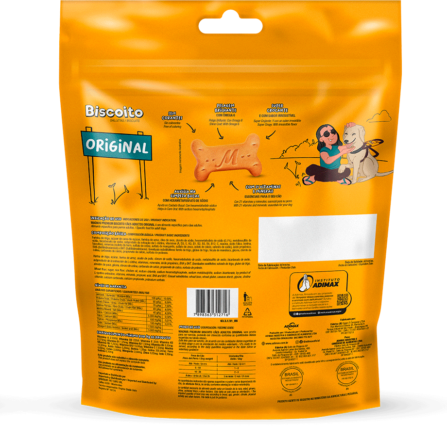 Biscoito Magnus Original para Cães Adultos - 1Kg