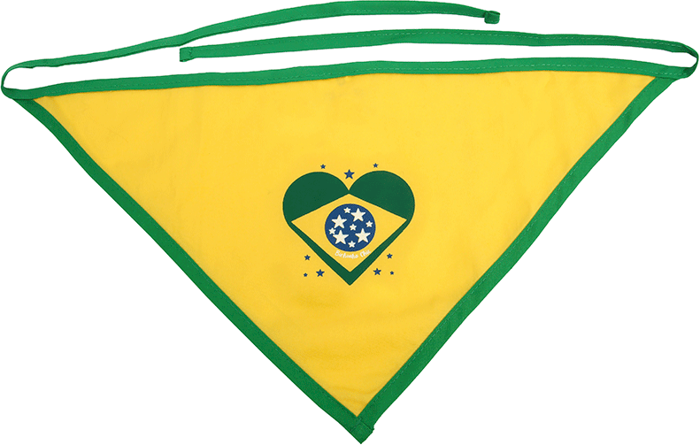 Bandana Brasil Bichinho Chic para Cães e Gatos - Tam. PP